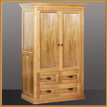 Solid Oak - 1m2 : Tủ Áo Gỗ Sồi + 2 Cánh Lá Sách